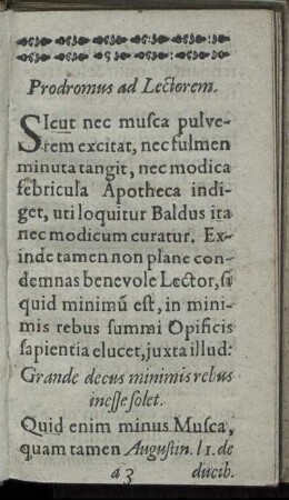 Prodromus ad Lectorem