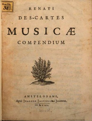 Renati Des-Cartes musicae compendium