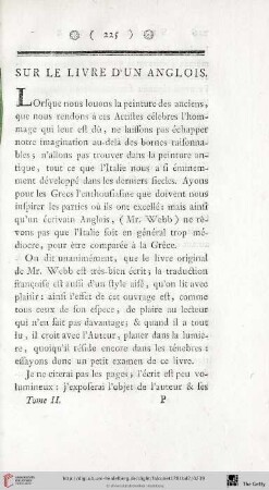 Sur le livre d'un Anglois