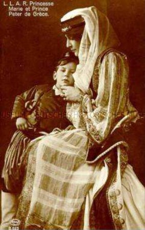 Marie von Griechenland mit ihrem Sohn