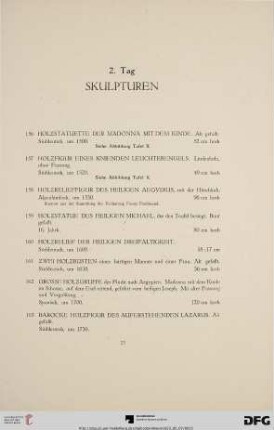 Skulpturen (Nr. 156-163)