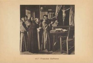 Francisco Zurbaran. Der hl. Bonaventura verweist den hl. Thomas von Aquino auf den Gekreuzigten als die Quelle alles Wissens. 404 A