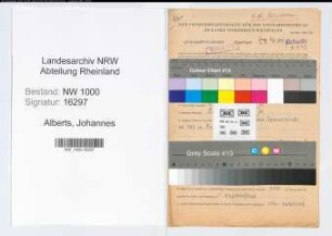 Entnazifizierung Johannes Alberts, geb. 24.03.1911 (Regierungsinspektor)