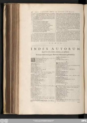 Index Autorum Qui in hoc Libro citantur, laudantur, aut refelluntur.