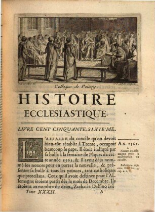 Histoire ecclésiastique. 32, Depuis l'an 1561. jusqu'en 1562