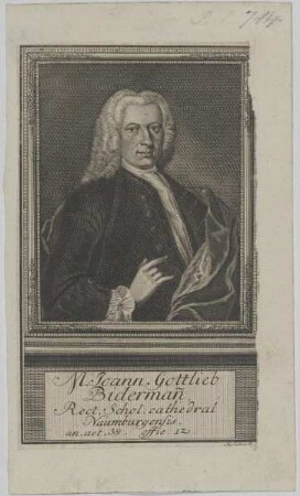 Bildnis des Joann Gottlieb Bidermann