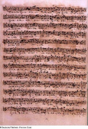 Stimmensatz: Kyrie eleison I (T. 103-126.), Kyrie eleison II (T. 1-49), Tenor/Chor