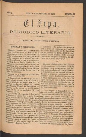 1878,1,27: año 1, número 27 (7 de febrero de 1878)