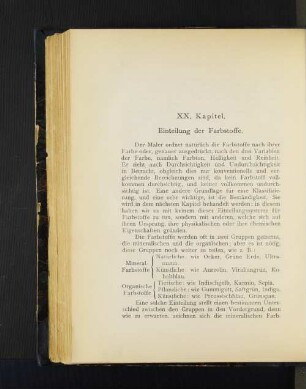 XX. Kapitel. Einteilung der Farbstoffe.