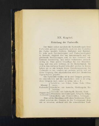 XX. Kapitel. Einteilung der Farbstoffe.