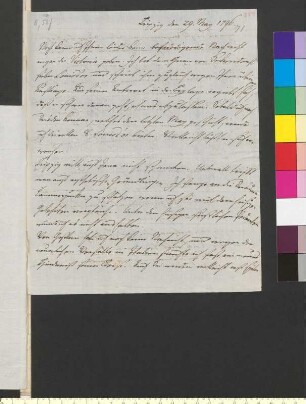 Brief von Körner, Christian Gottfried an Goethe, Johann Wolfgang von