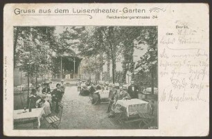 Ansichtskarte "Luisentheater-Garten", Reichenberger Straße 34