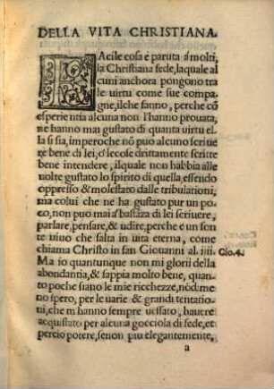 Opera divina della christiana vita