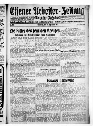 Essener Arbeiter-Zeitung. 1919-1926