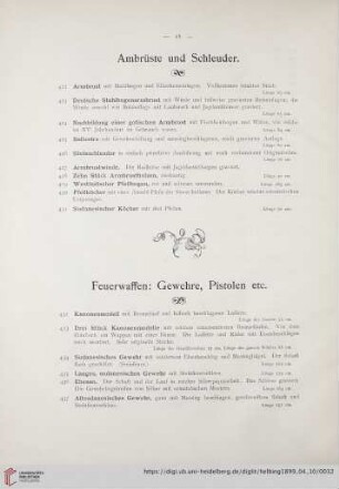 Armsbrüste und Schleuder (Nr. 422-431)