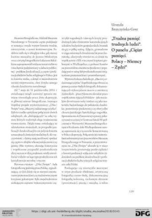 23: „Trudna pamięć trudnych ludzi” : o panelu „Ciężar pamięci. Polacy – Niemcy – Żydzi”