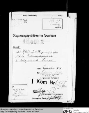 Etats- und Rechnungswesen sowie Steuerangelegenheiten in Zossen