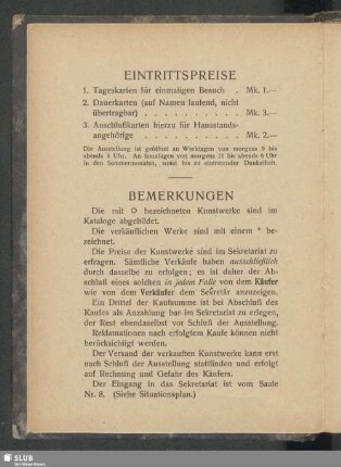 Eintrittspreise