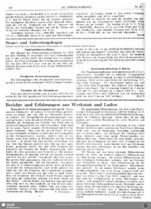 Steuer- und Aufwertungsfragen