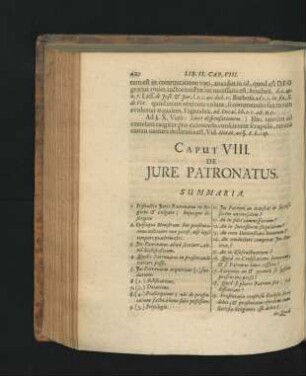 Caput VIII. De Iure Patronatus.
