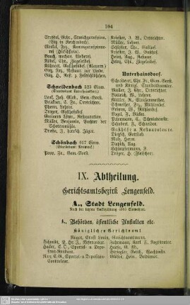 IX. Gerichtsamtsbezirk Lengenfeld : IX. Abtheilung. Gerichtsamtsbezirk Lengenfeld