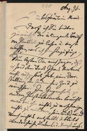 Brief an Marie Schumann : August 1896