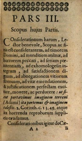 Domus Aeternitatis Reserata, Et Ad Ingrediendum Quotidie, Memoriae cogitationibus, Intellectus considerationibus, ac voluntatis affectibus, Pars III