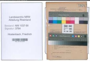 Entnazifizierung Friedrich Hostenbach , geb. 28.02.1908 (Verw.Beamter)