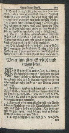 Vom jüngsten Gericht und ewigen Leben.