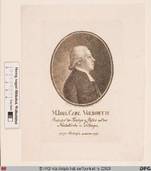 Bildnis Johann Carl Volborth