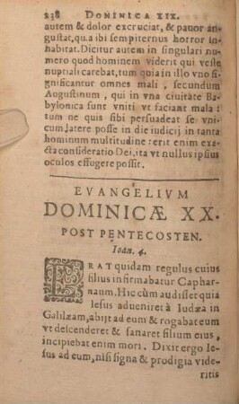 Evangelivm Dominicae XX. Post Pentecosten.