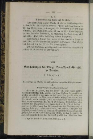 XIII. Entscheidungen des Königl. Ober-Appell.-Gerichts zu Dresden