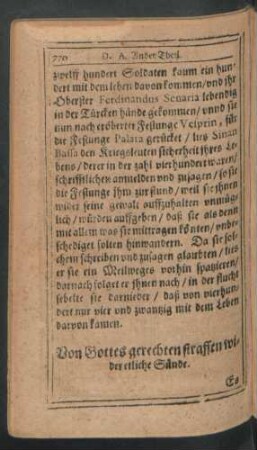 Von Gottes gerechten straffen wider etliche Sünde.
