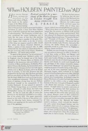 81.1925 = Nr. 337: When Holbein painted an ''AD''