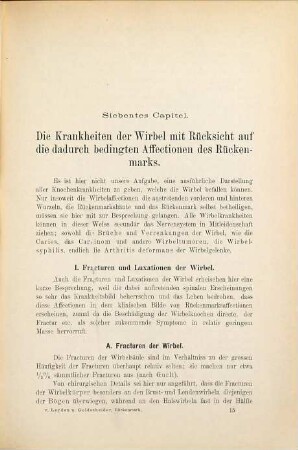 Die Erkrankungen des Rückenmarks und der Medulla oblongata, 2. Specieller Theil