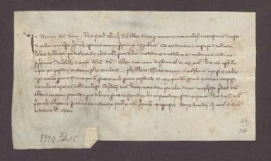Abt Eberhard und der Konvent zu Bronnbach verkaufen dem Kloster Schöntal ihre Güter in Schillingstadt.
