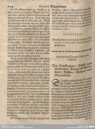 Hundert und Drey und Viertzigster Discurß. Von Schiffbauern/ Schiff- unnd Boßleuthen/ Ferchen und Gondeliren/ Flössern/ Galiotten unnd Meerraubern.