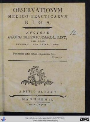 Observationvm Medico-Practicarvm Biga