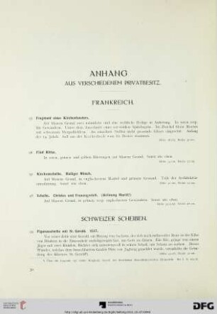 Anhang aus verschiedenem Privatbesitz (Nr. 95-121)