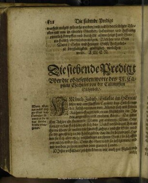 Die siebende Predigt Uber die obgesetzten worte des 38. Capitels Ezechielis von der Calvinisten Sicherheit