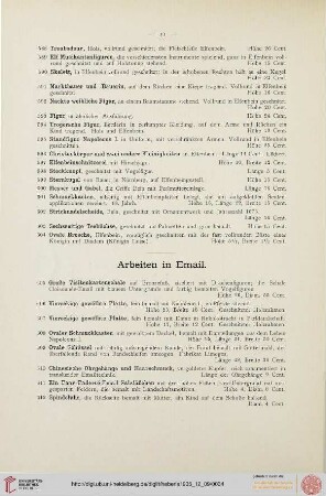 Arbeiten in Email (Nr. 605-627)
