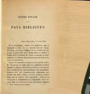 Notre voyage aux pays bibliques, 1