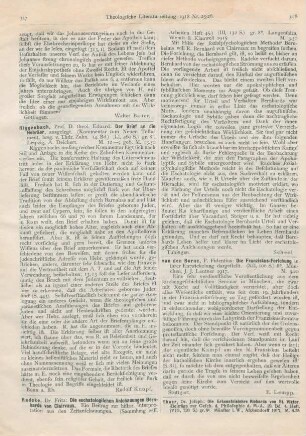 318 [Rezension] Borne, Fidentius van den, Die Franziskus-Forschung in ihrer Entwickelung dargestellt