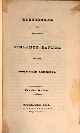 Handlingar till upplysning af Finlands häfder. 3. 1340/1555 (1849)