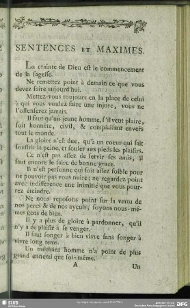 Sentences Et Maximes
