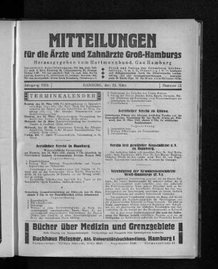 Jahrgang 1925, Hamburg, den 22. März, Nummer 12