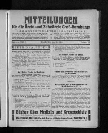 Jahrgang 1925, Hamburg, den 22. März, Nummer 12