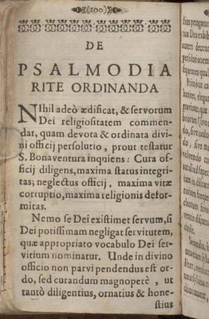 De Psalmodia Rite Ordinanada.