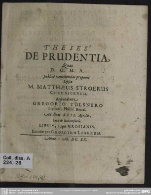 Theses de prudentia
