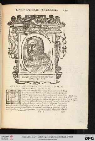 Vita di Marc'Antonio Eolognese,e d'altri Intagliatori di Stampe